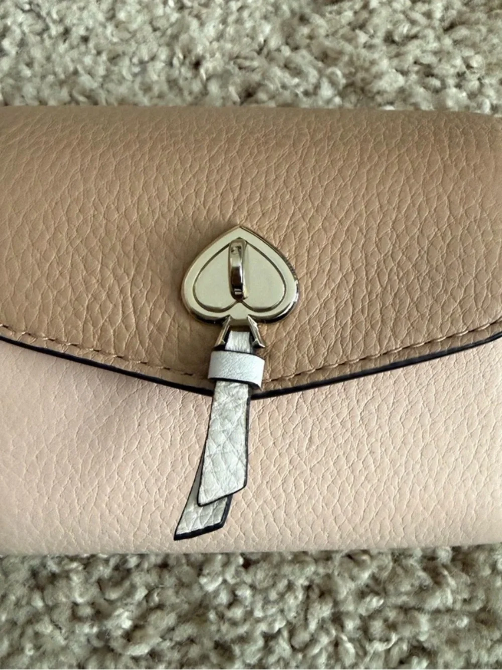 Kate Spade Wallet Lot of 2 Pink Beige Leather Card Holder Coin Purse